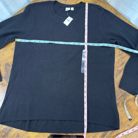 GAP Bella Crew Lightweight Pullover Sweater, True Black, Large NWT - Picture 12 of 15